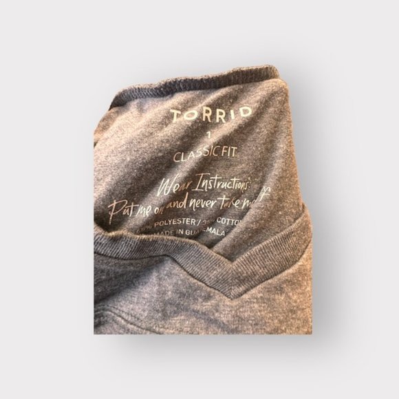 NWOT torrid women’s Football Graphic Tee Done Adulting Heather Grey 1 1X 1XL - Picture 8 of 10